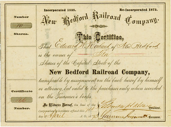 New Bedford Railroad Company [2 Stück]