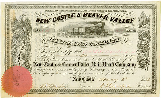 New Castle & Beaver Valley Rail-Road Company [3 Stück]