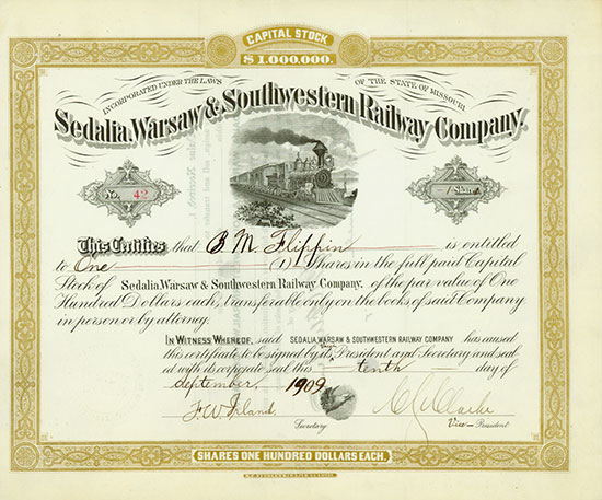 Sedalia, Warsaw & Southwestern Railway Company