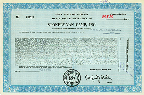Stokely-Van Camp, Inc.