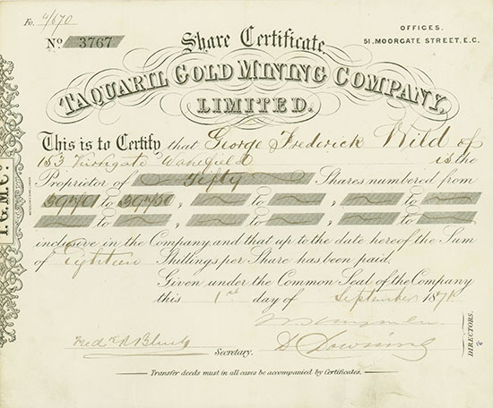 Taquaril Gold Mining Company, Limited