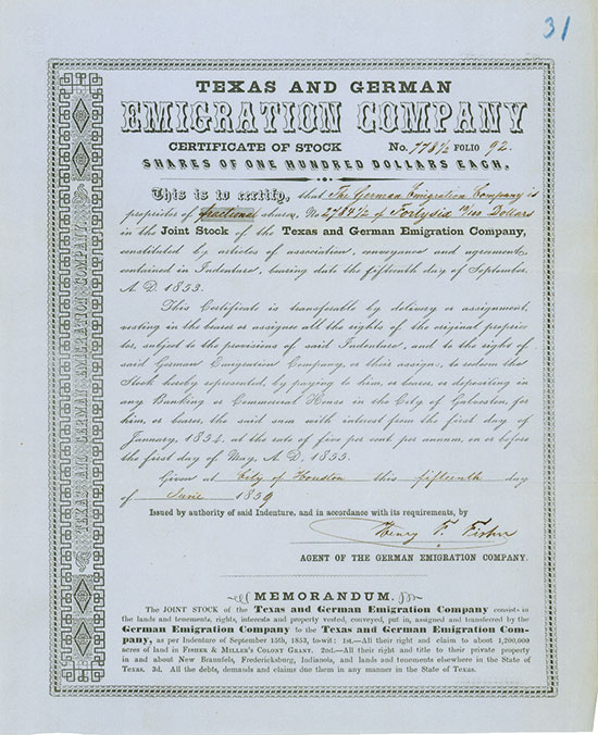 Texas and German Emigration Company