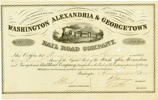 Washington Alexandria & Georgetown Rail Road Company