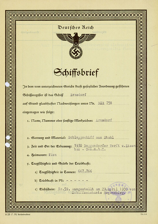 Deutsches Reich - Schiffbriefe [7 Stück]