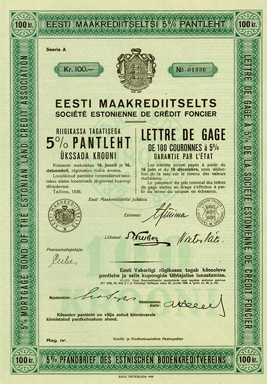 Eesti Maakrediitselts / Société Estonienne de Crédit Foncier
