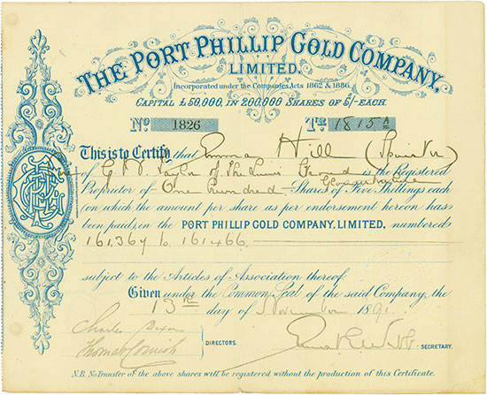 Port Phillip Gold Company, Limited