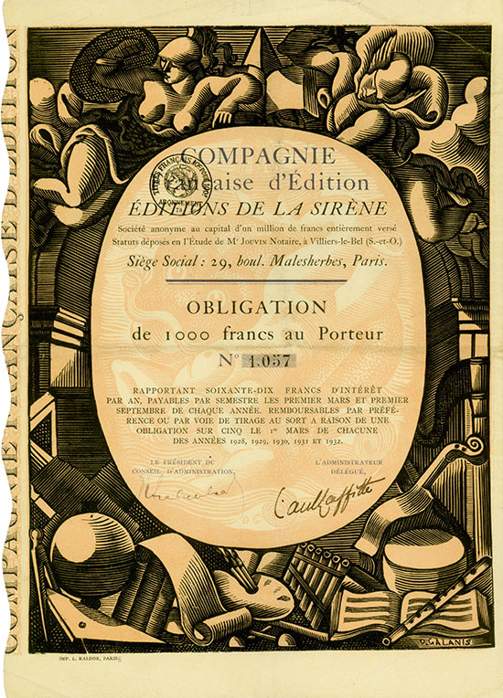 Èditions de la Sirène - Compagnie Française d'Edition