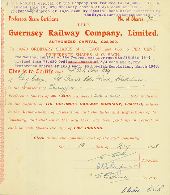 Guernsey Railway Company, Limited