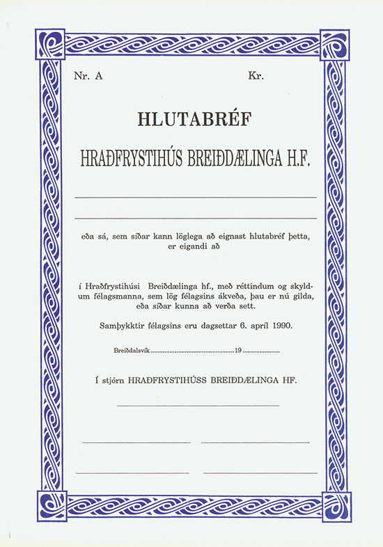 Hrađfrystihús Breiđdælinga H. F.