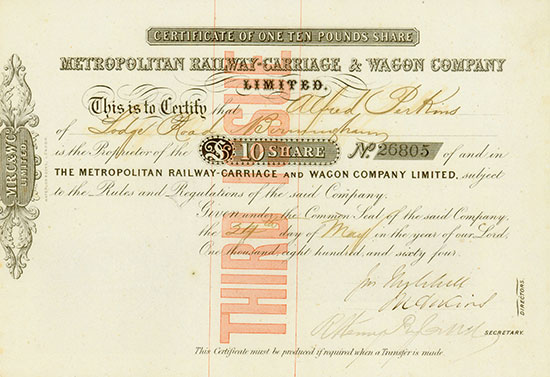 Metropolitan Railway-Carriage & Wagon Company