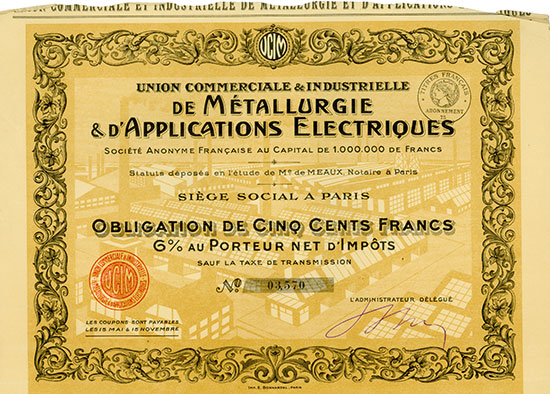 Union Commerciale & Industrielle de Métallurgie & d'Applications Electriques