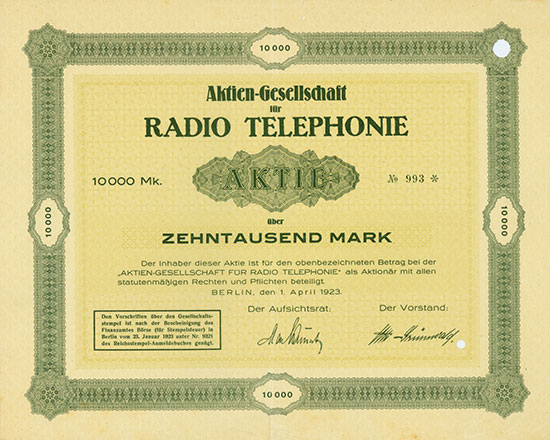 Aktien-Gesellschaft für Radio Telephonie