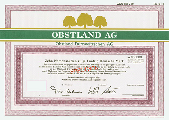Obstland Dürrweitzschen AG [2 Stück]