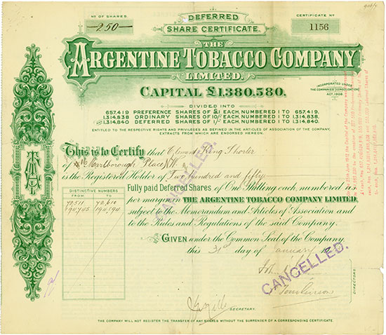 Argentine Tobacco Company Limited