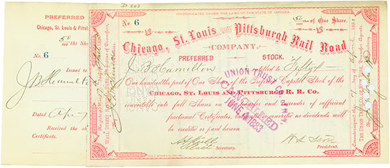 Chicago, St. Louis and Pittsburgh Rail Road Company