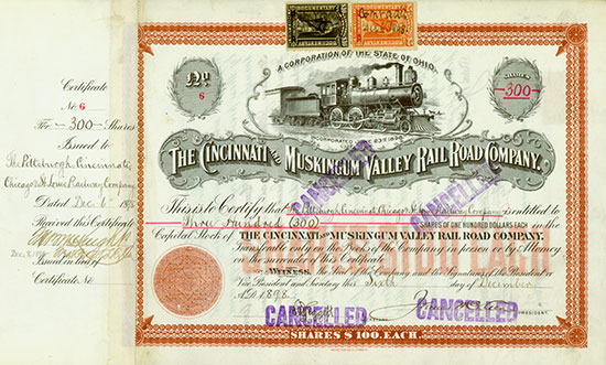 Cincinnati and Muskingum Valley Rail Road Company