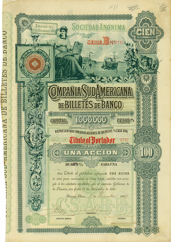 Compañia Sud Americana de Billetes de Banco Sociedad Anónima