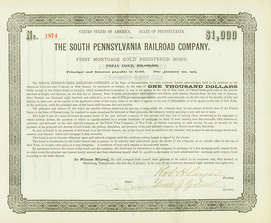 South Pennsylvania Railroad Company