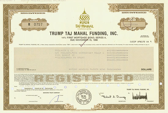 Trump Taj Mahal Funding, Inc.