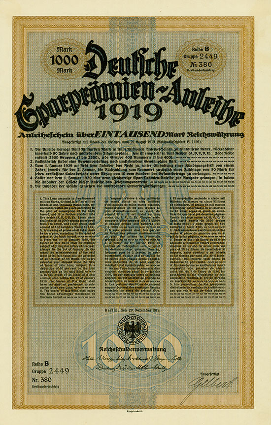 Deutsches Reich / Reichsschuldenverwaltung [53 + 7 Stück]
