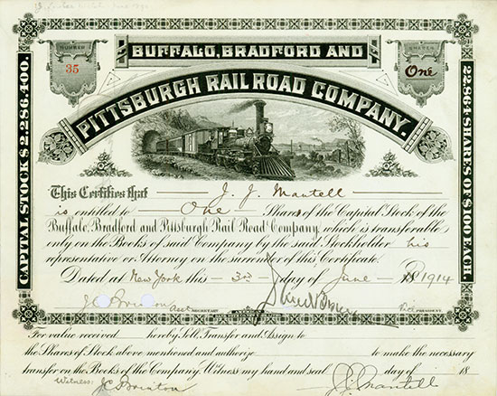 US-Railroad-Bonds Autographen [7 Stück]