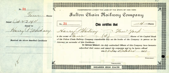 Fultoon Chain Railway Company 