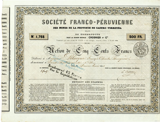 Société Franco-Péruvienne des Mines de la Province de Castro-Virreyna