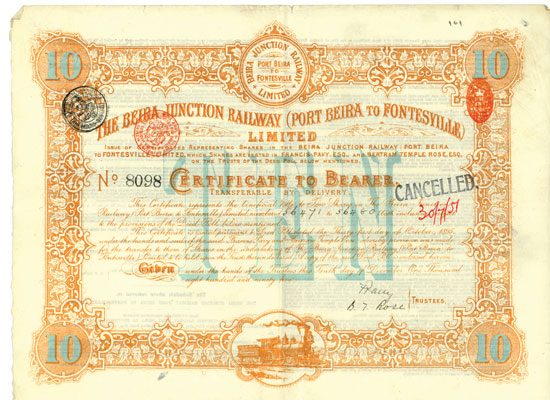 Beira Junction Railway (Port Beira to Fontesville) Limited