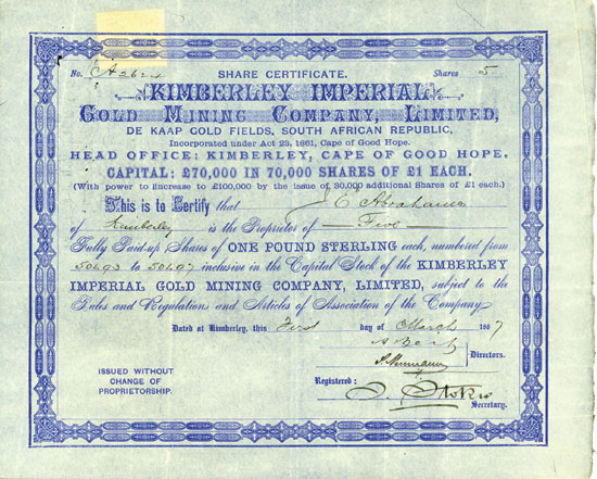 Kimberley Imperial Gold Mining Company