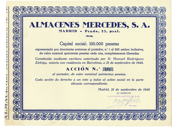 Almacenes Mercedes S. A.
