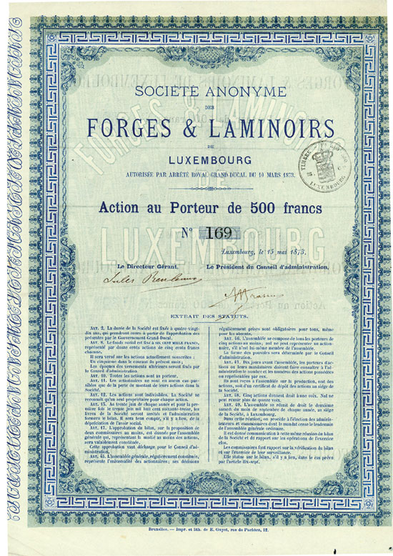 Société Anonyme des Forges & Laminoirs de Luxembourg 