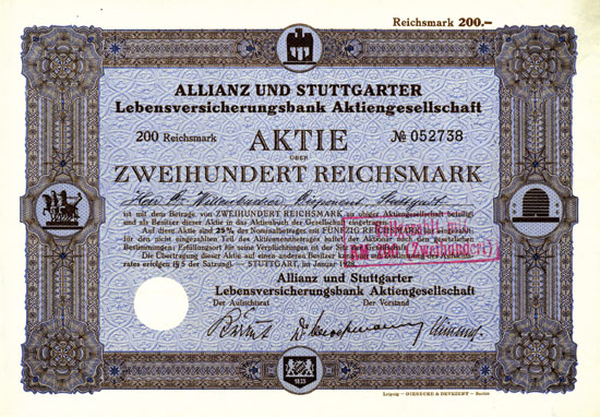 Allianz und Stuttgarter Lebensversicherungsbank AG
