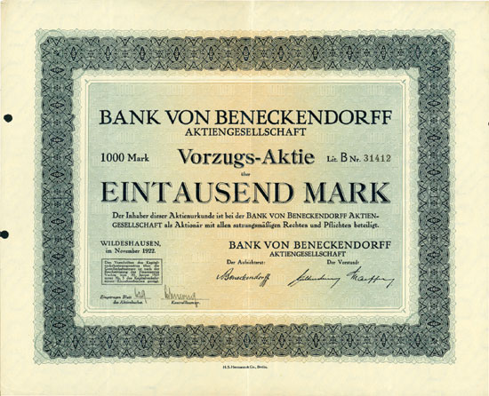 Bank von Beneckendorff AG