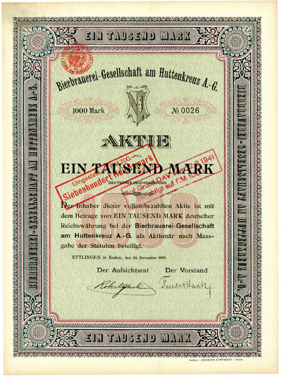 Bierbrauerei-Gesellschaft am Huttenkreuz AG