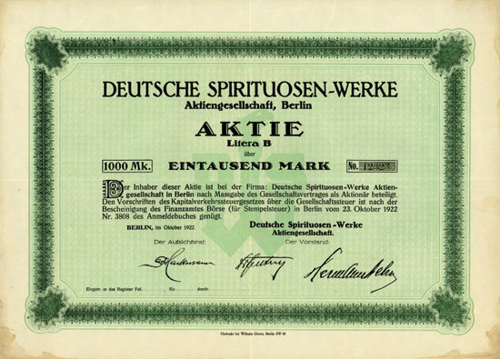 Deutsche Spirituosen-Werke AG 