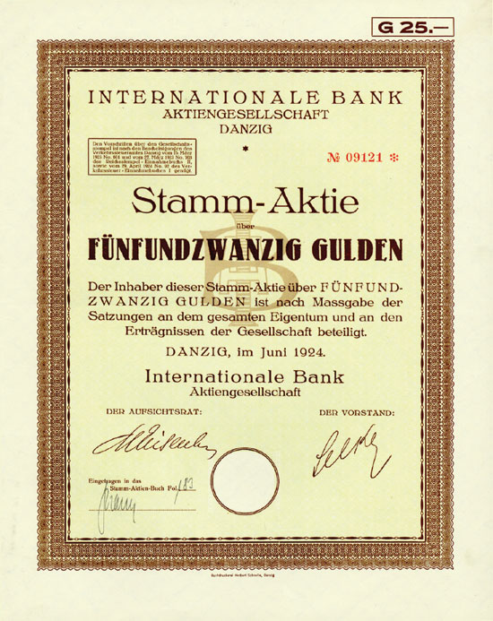Internationale Bank AG Danzig