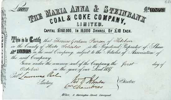 Maria Anna & Steinbank Coal & Coke Company Limited