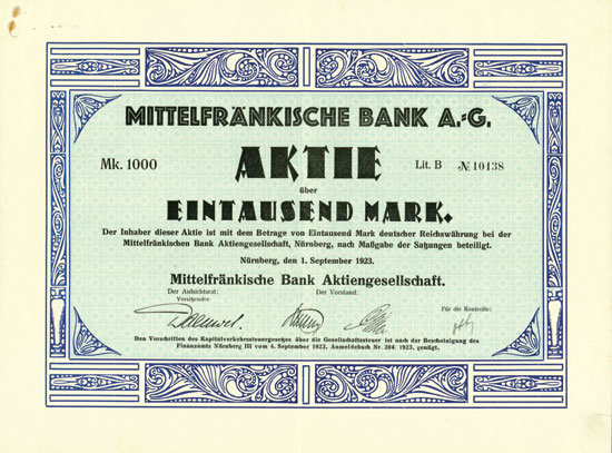 Mittelfränkische Bank AG