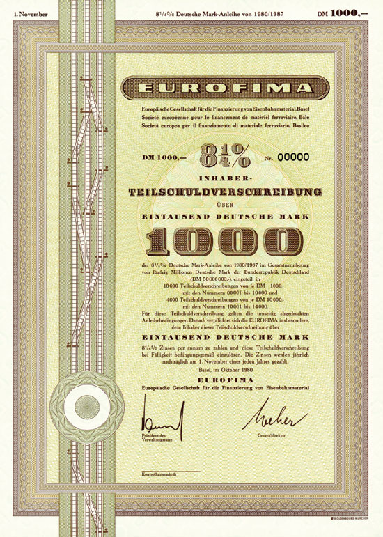Eurofima - Europäische Gesellschaft für die Finanzierung von Eisenbahnmaterial