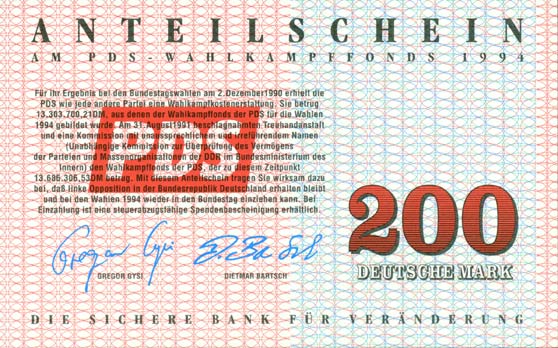 PDS-Wahlkampffonds 1994