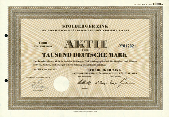 Stolberger Zink AG für Bergbau und Hüttenbetrieb