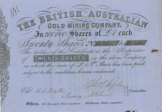 British Australian Gold Mining Company