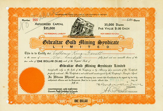 Gibraltar Gold Mining Syndicate Limited