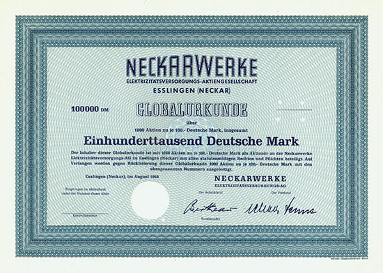 Neckarwerke Elektrizitätsversorgungs-AG [2 Sück]