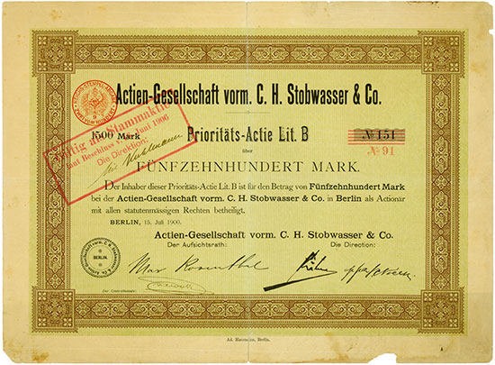 Actien-Gesellschaft vorm. C. H. Stobwasser & Co.