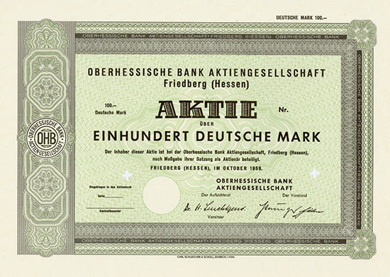 Oberhessische Bank AG