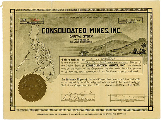 Consolidated Mines, Inc. 