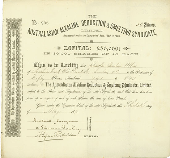 Australasian Alkaline Reduction & Smelting Syndicate, Limited