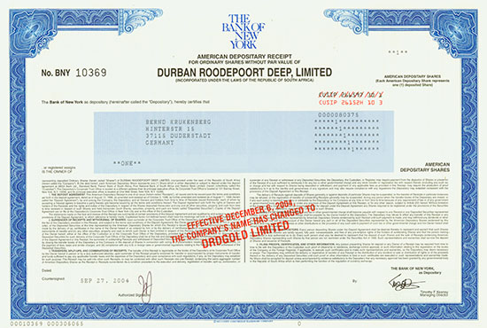 Durban Roodepoort Deep, Limited