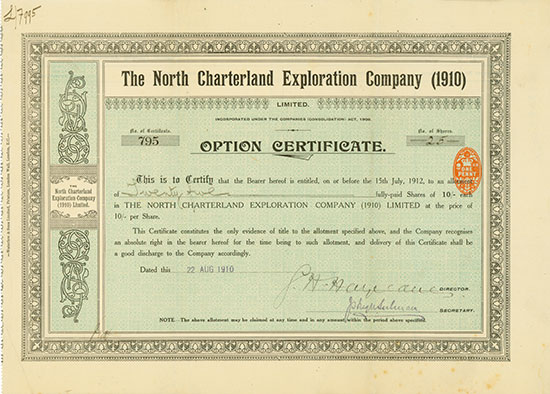 North Charterland Exploration Company (1910)